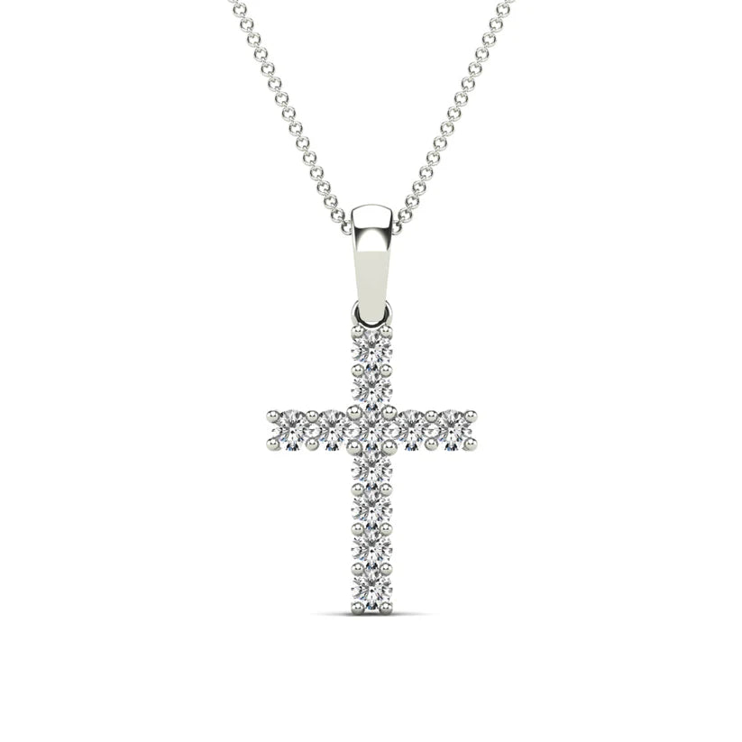 Cross Diamond Pendant (14K)