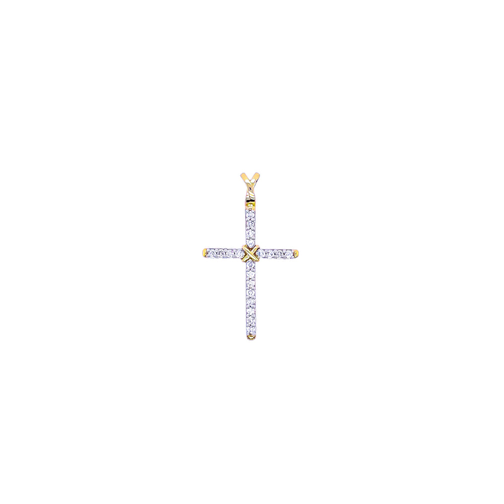 Diamond Cross Pendant (14K)