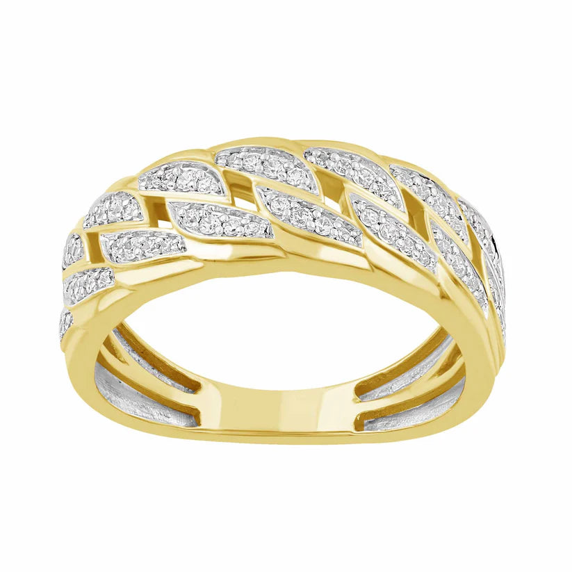 Ice-Out Diamond Cuban Ring (14K)