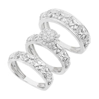 Diamond Trio Wedding Set （14K）