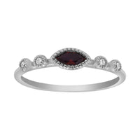 Diamond Marquise Cut Ruby Fancy Ring (14K)