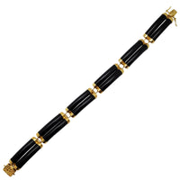 Onyx Pillars "Fortune" Bracelet (14K).