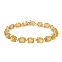 Oval Citrine Tennis Bracelet (14K).