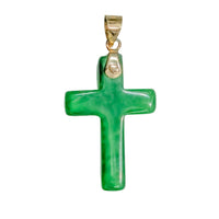 Cross Jade Pendant (14K)