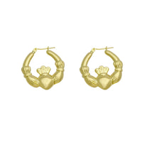 Claddagh Hoop Earrings (10K)