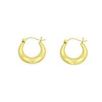 Heart Hammered Hoop Earring (10K)