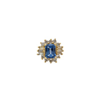 Vintage Blue CZ Lady Ring (14K).