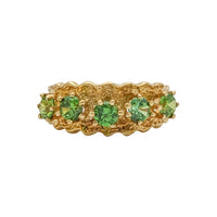 Five Stones Green CZ Lady Ring (14K).