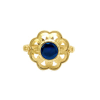 Vintage Flower Sapphire Lady Ring (14K)