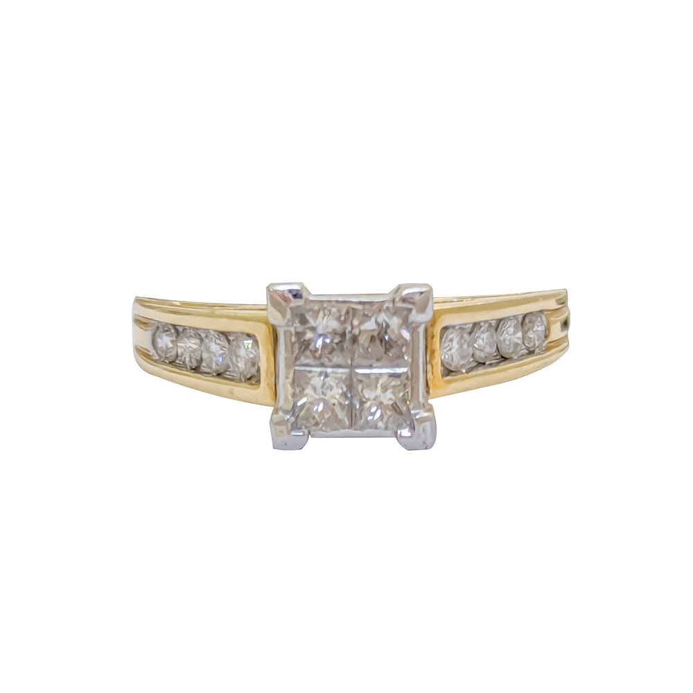 Squared Bezel Engagement Ring (14K)