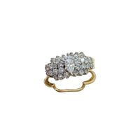 榄尖形钻石两件式订婚戒指 (14K)
