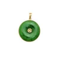 Pendant ‘Fortune & Happiness’ diosc Green Jade (14K)