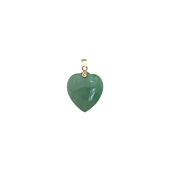 Jade Heart Pendant (14K)