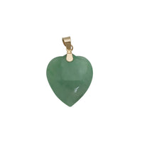 Jade Puffy Heart Pendant (14K)