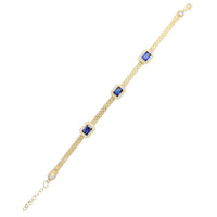 Emerald Halo Bismark Bracelet (14K).