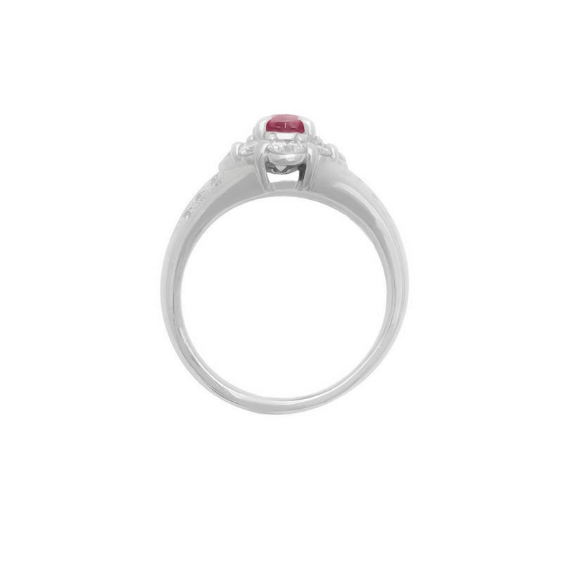 Diamond Flower Setting by Ruby Ring(24K)