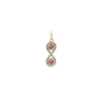 Pink Stone-Set Infinity Symbol Pendant (14K)