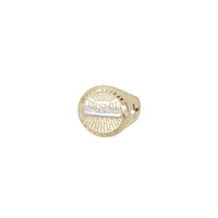 Cross-Bore Accent Last Supper Ring (14K)