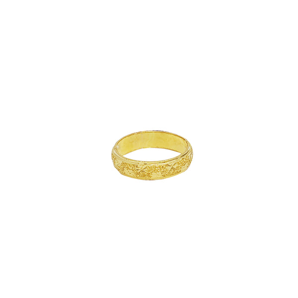 Cross Stitch Patterns Wedding Band Ring (24K)
