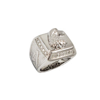 Rectangle Eagle Men Ring (Silver)