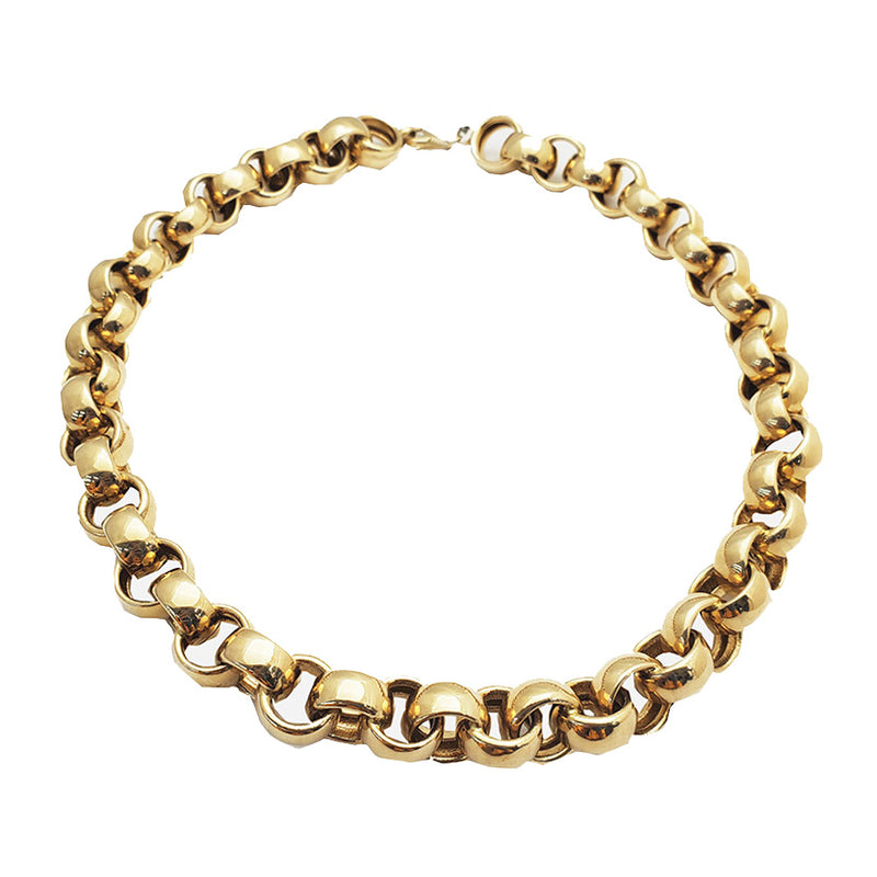 Yellow Gold Lightweight/Hallow Rolo Chain (14K)