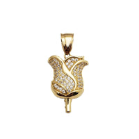 Icy Petals Rose Pendant (14K)