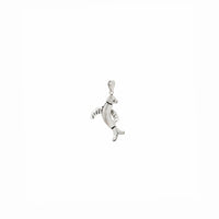 3-D Textured Sea Lion Charm Pendant (Silver)