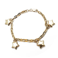Stars Charm Bracelet (14K).