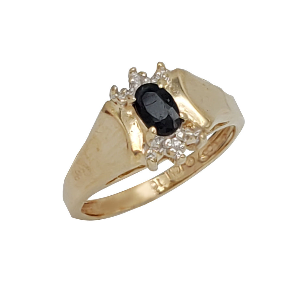 Sapphire & Diamond Ring （10K）