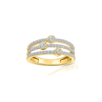 Orbit Three-Rows Diamond （14K）