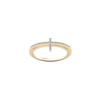 Sideway Cross Diamond Ring （14K）
