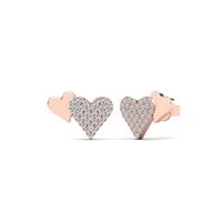Double Heart Diamond Earring (14K)