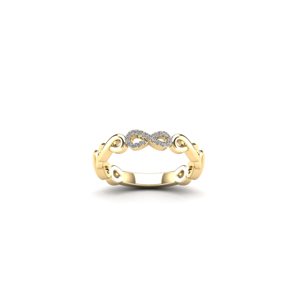 Diamond Infinity Shaped Ring (14K)
