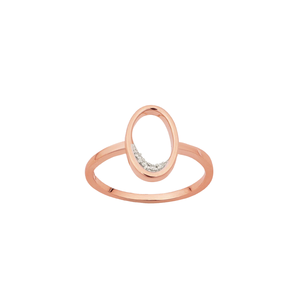 Diamond Oval Line Gold (14K)