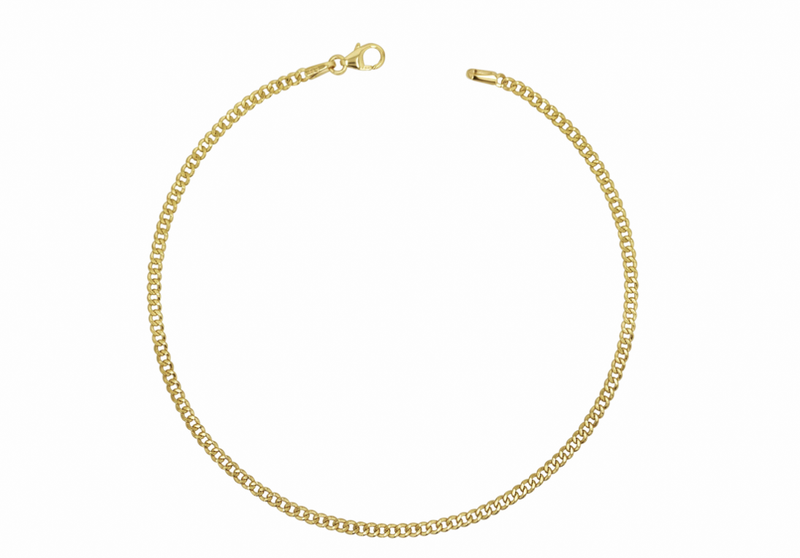 14k Monaco Cavo Ankle Bracelet Yellow Gold – Alex Diamond Jewelry