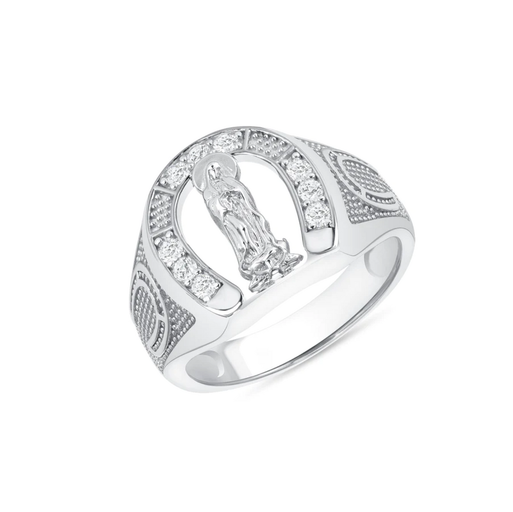 Virgin Mary CZ Ring (Silver)