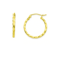 Twisted hoop 14K Earring