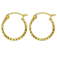 Diamond Cut Hoop Earring (10K)