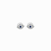 Diamond Evil Eye Stud Earring (14KG)