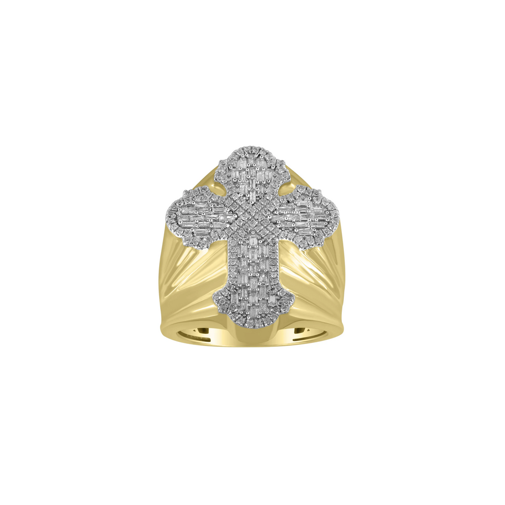 Diamond Cross Ring (14K)