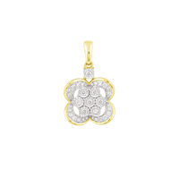 Diamond Flower Pendant (14K)