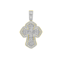 Baguette Diamond Cross Pendant (14K)