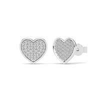 Diamond Heart Stud Earring (14K)
