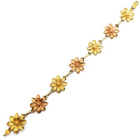 Tricolor Flower Lady Bracelet (14K).