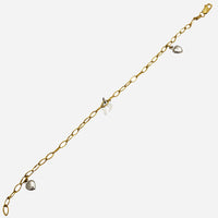 Two-Tone 15 Quinceanera Charm Bracelet (14K)