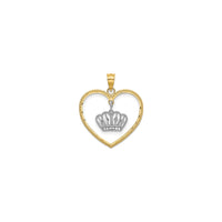 Two Tone Crown Pendant (14K)