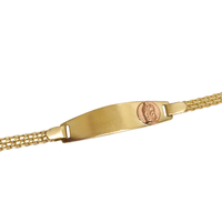Two-Tone Guadalupe Zirconia Bismark ID Bracelet (14K)