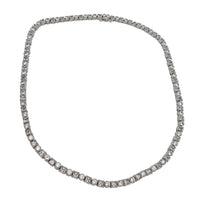 Tennis Square & Round CZ Chain (Silver).