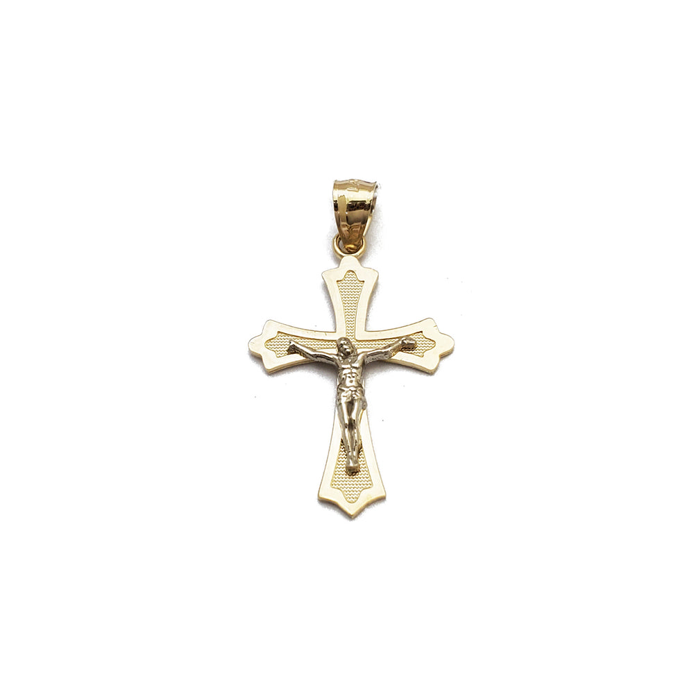 Tiny Crucifix Pendant (14K)