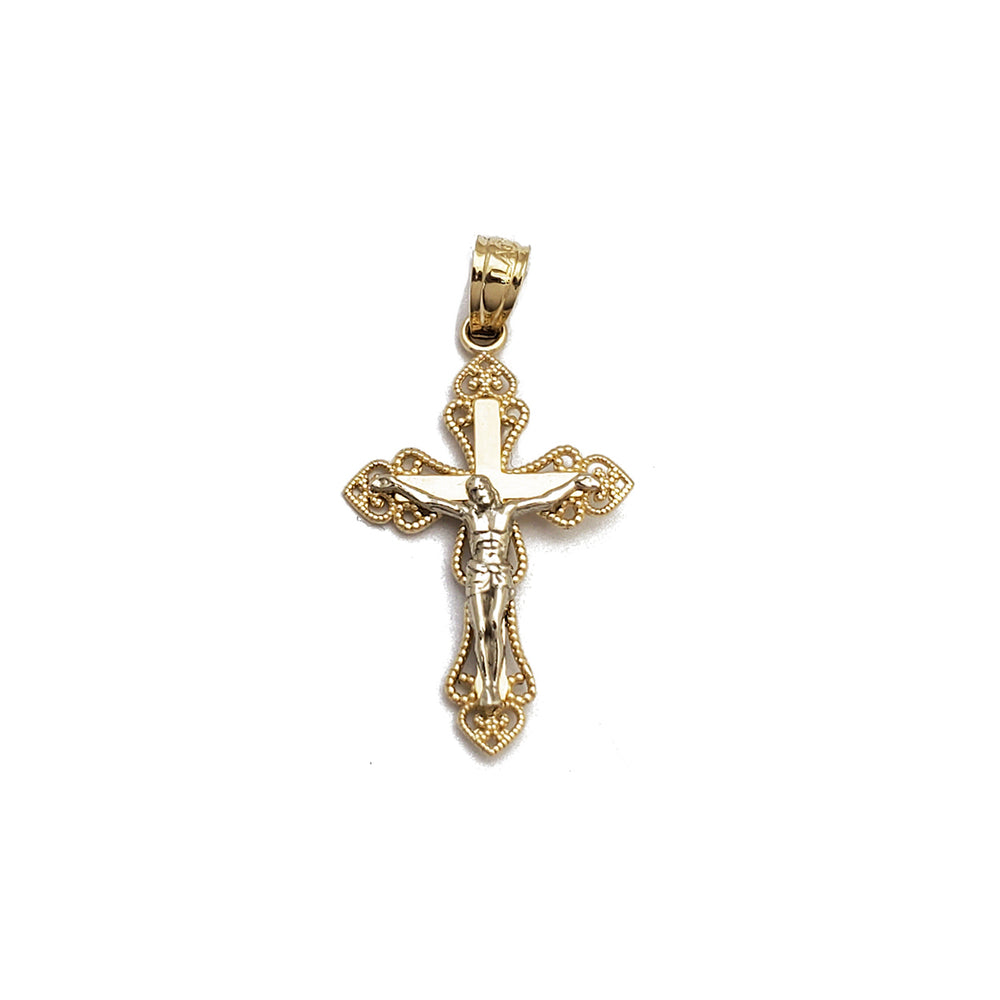 Tiny Crucifix Pendant (14K)